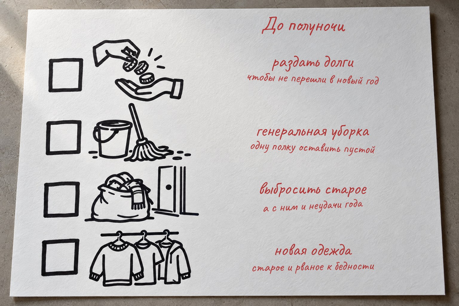 Последние дни декабря в приметах отданы расчётам со старым годом