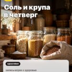 Дело 2: Соль и крупа в четверг, запасы впрок к здоровью