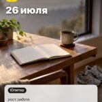 Дата 4: 26 июля, рост: работа