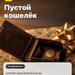 Подарок 2: Пустой кошелёк, спасает одна монета внутри